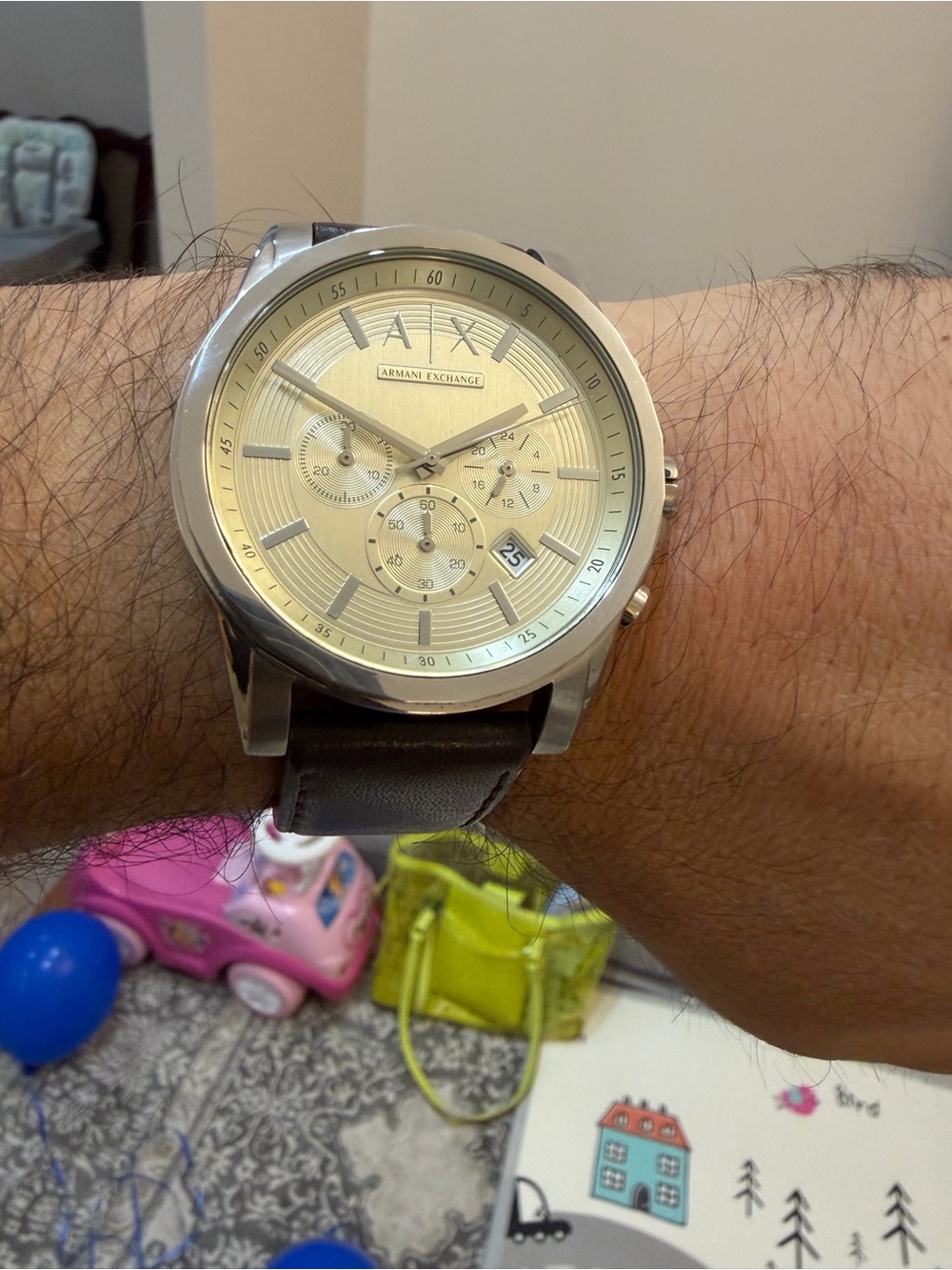 Armani Exchange Men's AX2506 Outerbanks Chronograph Brown Leather Watch 45mm